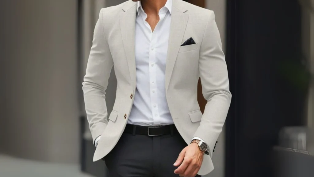 A men in blazer suit