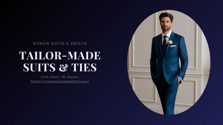 Elegant groom in a perfectly tailored wedding suit - a guide on how to choose a wedding suit.