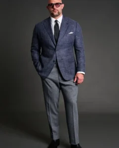 Custom luxury suit by the best bespoke suit makers in Dubai