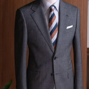 A luxury bespoke wedding suit displayed at Ruman Suits & Shirts, representing the ideal Dubai wedding perfect groom’s suit crafted with premium tailoring.