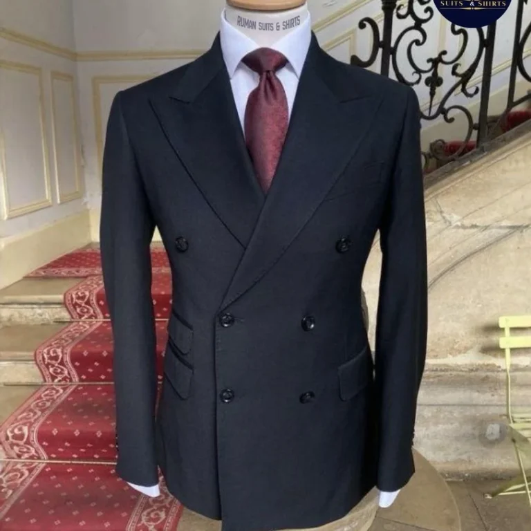 “Master tailor performing precise adjustments on a suit jacket — complete guide to suit alterations Dubai.”