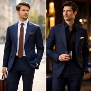 Suit That Works for Both Day and Night styled for business meetings and evening events with a versatile tailored fit.