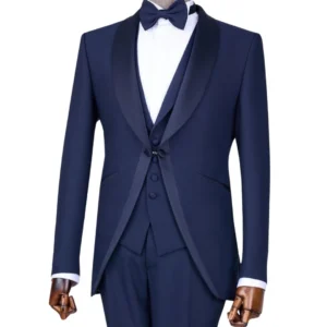 Comparison of formal tuxedo and business suit illustrating tuxedo vs suit when to choose for different occasions.
