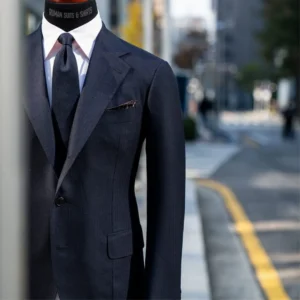 Elegant business suit example showing how to choose the perfect business suit for office wear and professional appearance