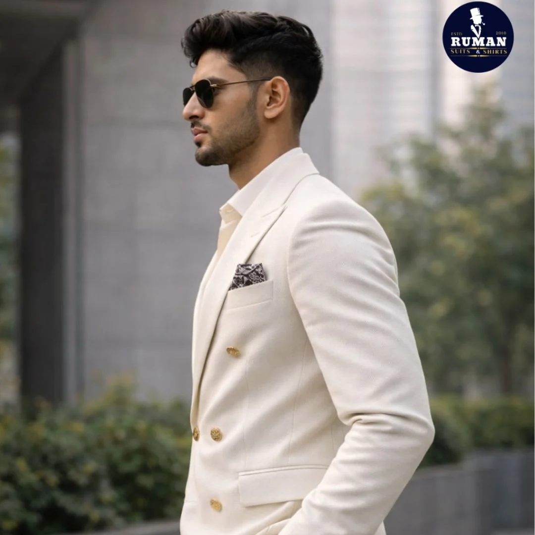 A skilled tailor working on a custom suit, showcasing Finding the Best Mens Tailor in Dubai for high-quality, personalized tailoring services.