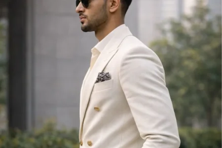 A skilled tailor working on a custom suit, showcasing Finding the Best Mens Tailor in Dubai for high-quality, personalized tailoring services.