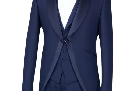 Comparison of formal tuxedo and business suit illustrating tuxedo vs suit when to choose for different occasions.