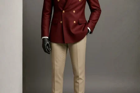 “A collection of classic and modern suit colors every man should own displayed on mannequins.”